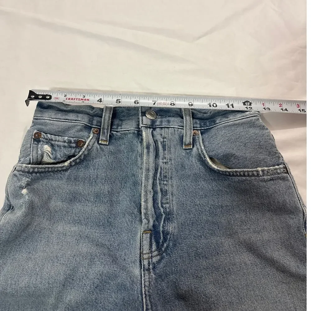 AGOLDE Womens 24 Denim 90s Jean Shorts Jorts Bermuda High Waist Streetwear